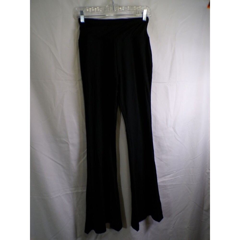 Women's Juniors Flared Black Pull On Pants Size M